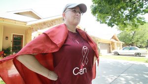 Flying courage: Neighbors rally in support of Hays CISD educator