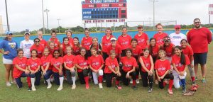 Having a ball at Rebel softball camp