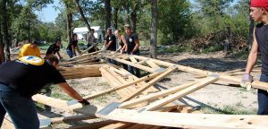 Lehman JROTC helps rebuild after hurricane