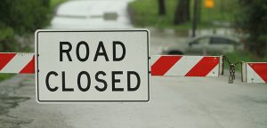 Weather related road closures in Hays County