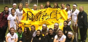 Tiger girls soccer stop Reagan 9-1 to earn district title