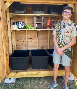 Local Boy Scout builds sports shed at Kyle Elementary