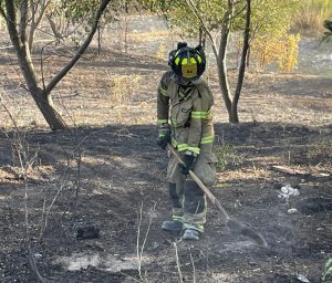 Post Road fire burns 3 acres