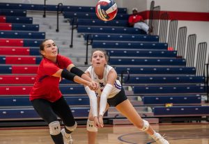 Hays Hawks volleyball faces off against the Stony Point Tigers at home